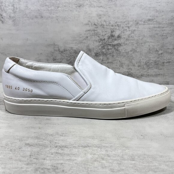 Common Projects Leather Slip On Sneakers - Size EU 40 / Men's 7 / Women's 10 - Picture 4 of 10